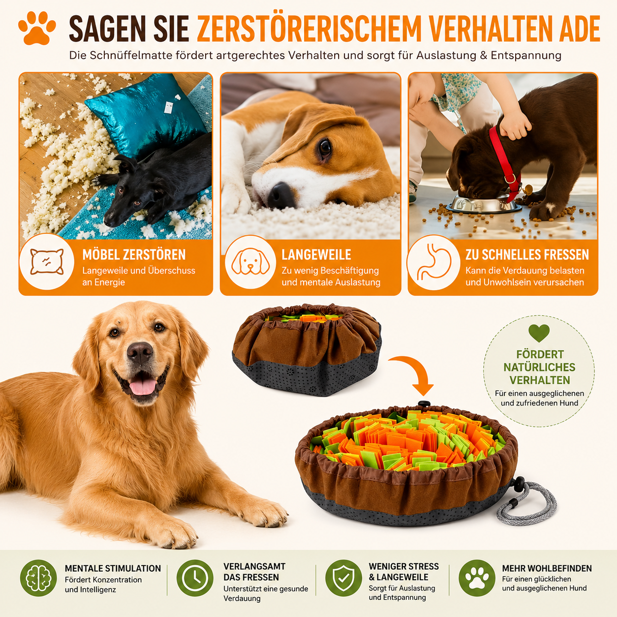 "Schnüffelunterlage für deine Vierbeiner"